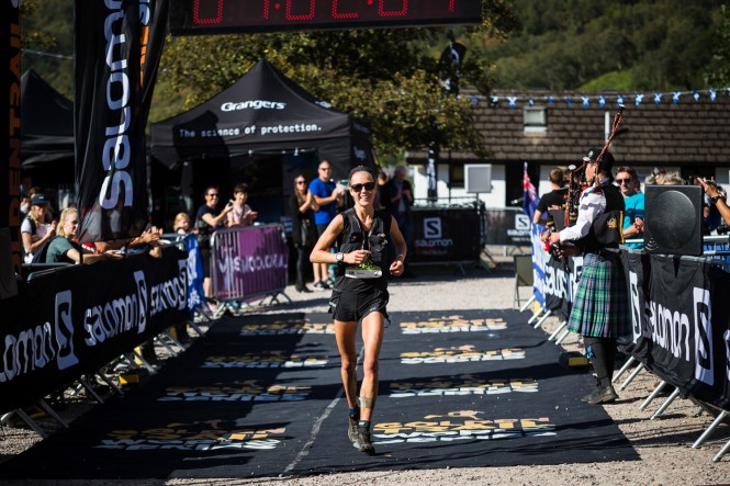 Salomon Ring of Steall - Third Female - Fanny Borgstrom - Finish Line - Copyright No Limits Photography