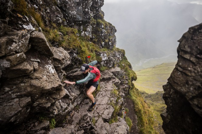 Runners on the Aonach Eagach ridge this afternoon. © No Limits Photography 
